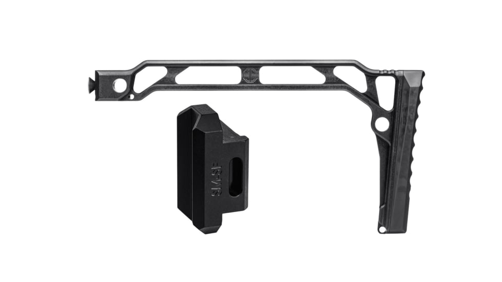 JMac Customs SS-9RP Skeleton Stock w/ Rubber Butt Pad for SAM7SF, 9in, SS-9RP+SM-SF