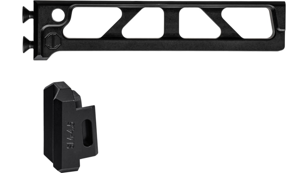 JMac Customs ST-7 Skeletonized Tube for Compact M4 Stocks for 4.5mm Folding AKs, Black, ST-7+SM-4.5