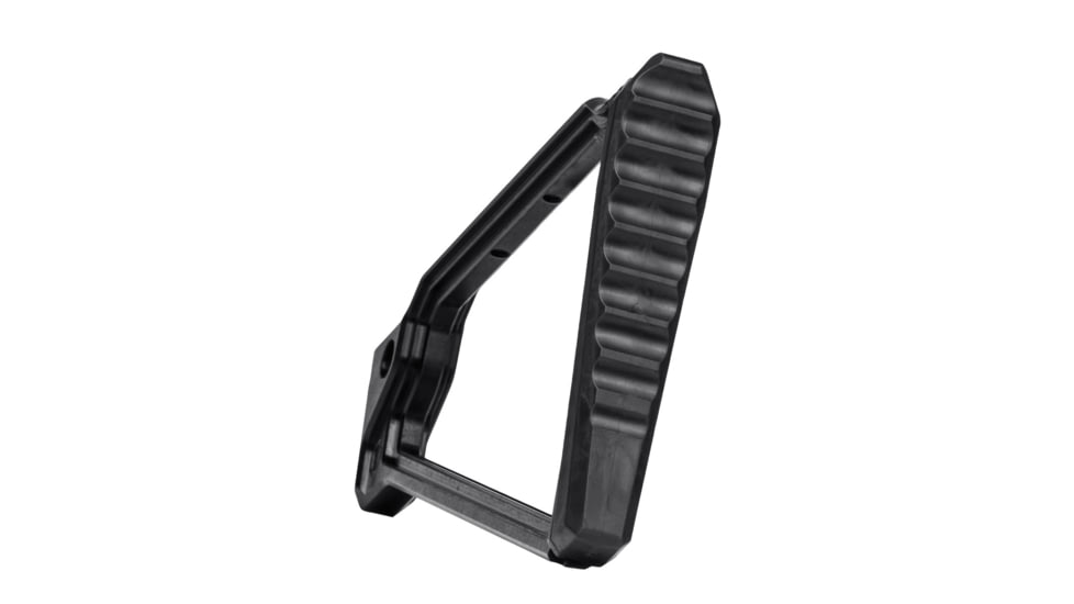 JMac Customs TS-8RP 8in Triangle Stock w/Rise and Rubber Butt Pad, Black, TS-8RP