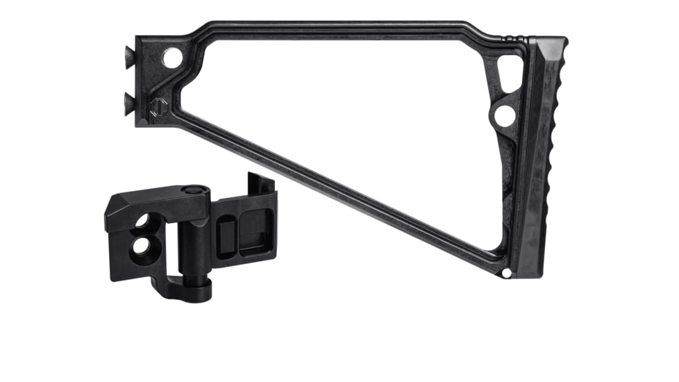 JMac Customs TS-8RP JMac 1913 Folding Mech w/Rubber Butt Pad, Black, TS-8RP+FM-SM-1913