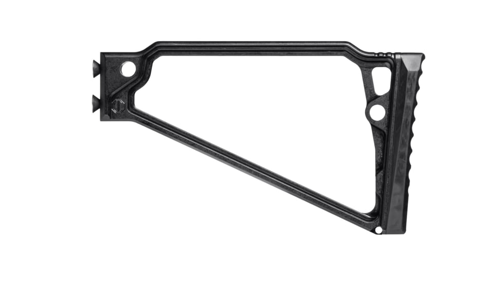 JMac Customs TS-8RP Stock 4.5mm Folding Aks w/Rubber Butt Pad, Black, TS-8RP+SM-4.5