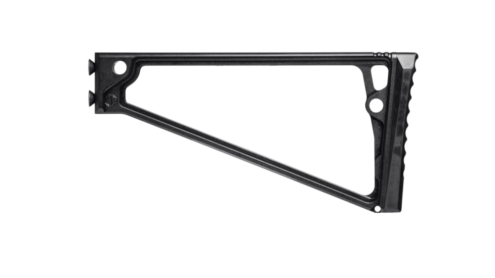 JMac Customs TS-9P Stock 5.5mm Folding Aks w/Rubber Butt Pad, Black, TS-9P+SM-5.5