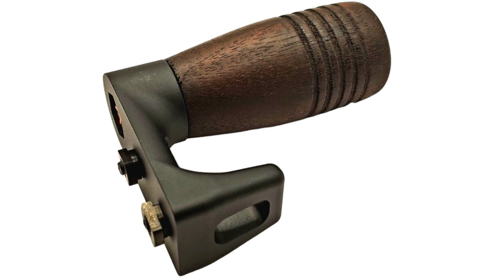 JMK Wood Vertical Foregrip Assembly, Grooved, M-LOK, A3 Modular Compact Base w/Int Handstop, VFG-MHA02