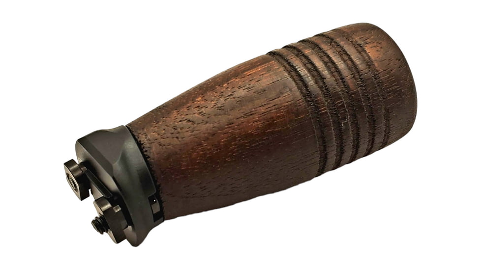 JMK Wood Vertical Foregrip Assembly, Grooved, M-LOK, Standard Mini A3 Base, VFG-MA02