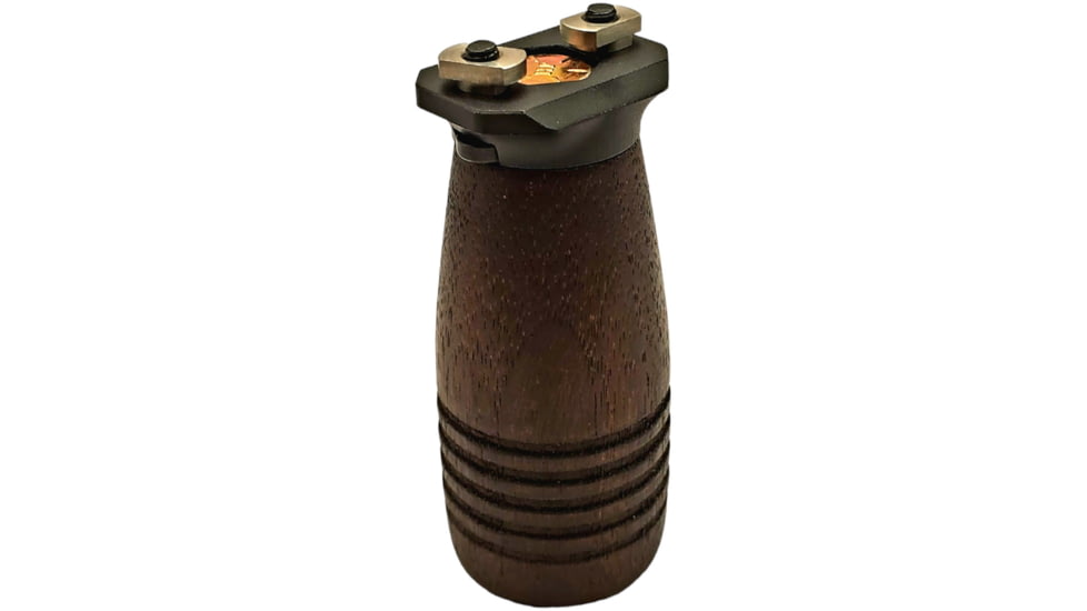 JMK Wood Vertical Foregrip Assembly, Grooved, M-LOK, Standard Mini A3 Base, VFG-MA02