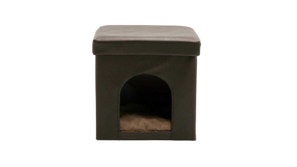 JOBAR Pet Parade Brown Pet Ottoman, 15in x 15in x 15in JB6249BRN