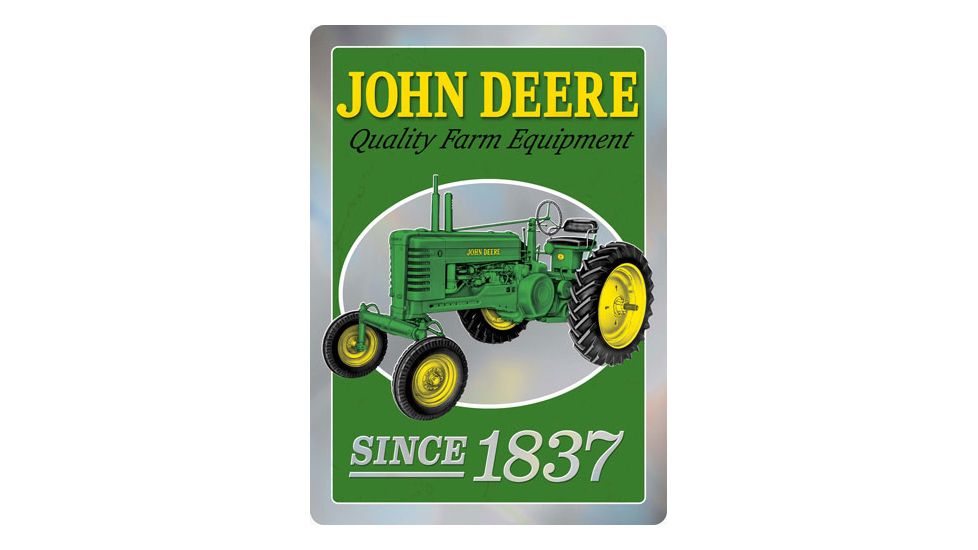 John Deere Open Road Brands Die Cut Tin Sign Jd W/prismatic Knock Out
