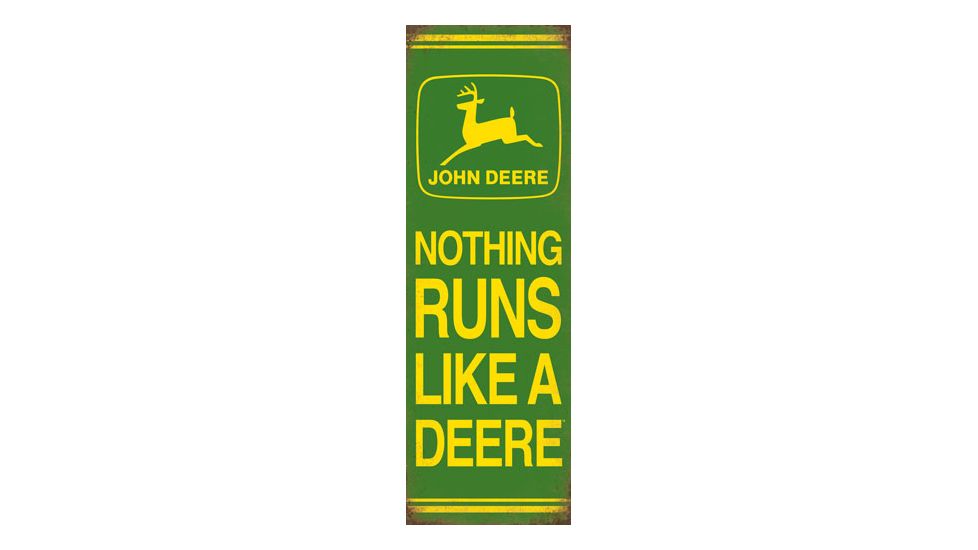 John Deere Open Road Brands Emb Tin Sign Nothing Runs Like A Deer Jd