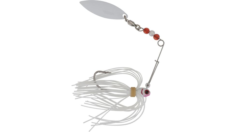 Johnson Beetle Spin R Bait, White 2in. 179856