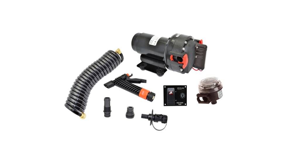 Johnson Pump 5.2 GPM Aqua Jet Washdown Pump Kit w/Hose - 24V 43804
