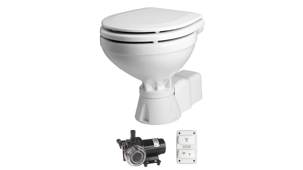Johnson Pump AquaT Toilet Electric Compact - 12V w/Pump 79337