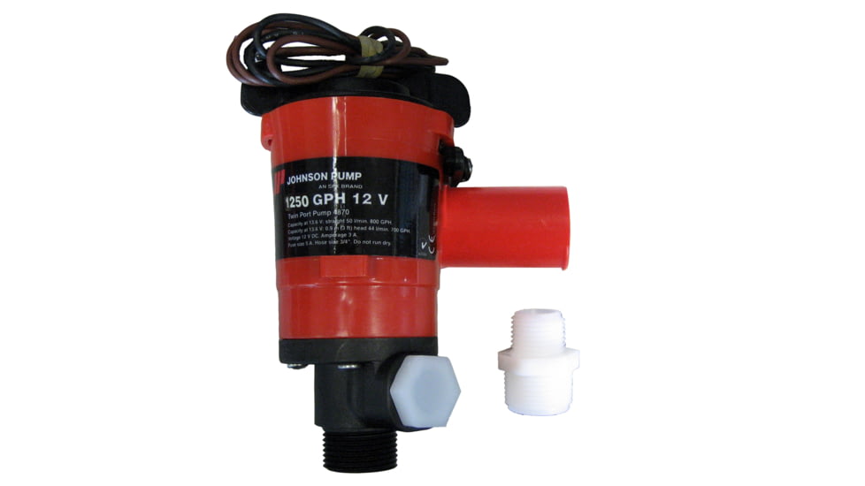 Johnson Pump Twin Port 1250 GPH Livewell Aerating Pump - 12V 46995