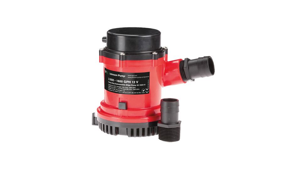 Johnson Pump HD Bilge Pump,1600 GPH, 12V, No Switch, 16004-00