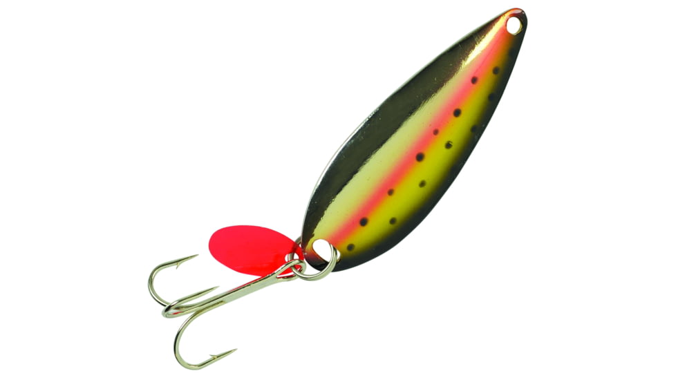 Johnson Sprite Spoon, 2 1/2in Teaser Tab, 3/4oz, Chrome Trout, 1/Pack, SL3/4-CHTR