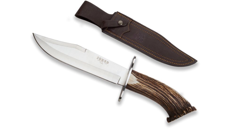 Joker Knives Bowie Knife Stag Horn 7.8in. Blade, 13.65in. Length CN100USA