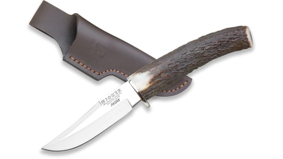 Joker Knives De Monte Knife Stag Horn 3.29in. Blade, 8.38in. Length CC70USA
