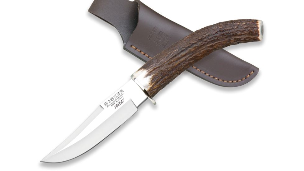 Joker Knives De Monte Knife Stag Horn 4.29in. Blade, 8.58in. Length CC71USA