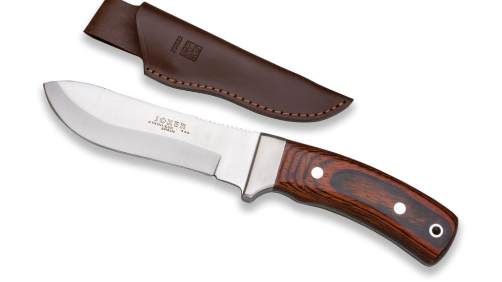 Joker Knives Stainless Blade Knife Red Wood Handle 4.68in. Blade, 9.16in. Length CR49USA
