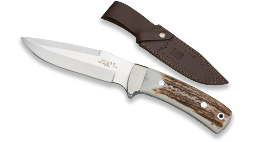 Joker Knives Stainless Blade Knife Stag Horn 5.07in. Blade, 9.55in. Length CC47USA