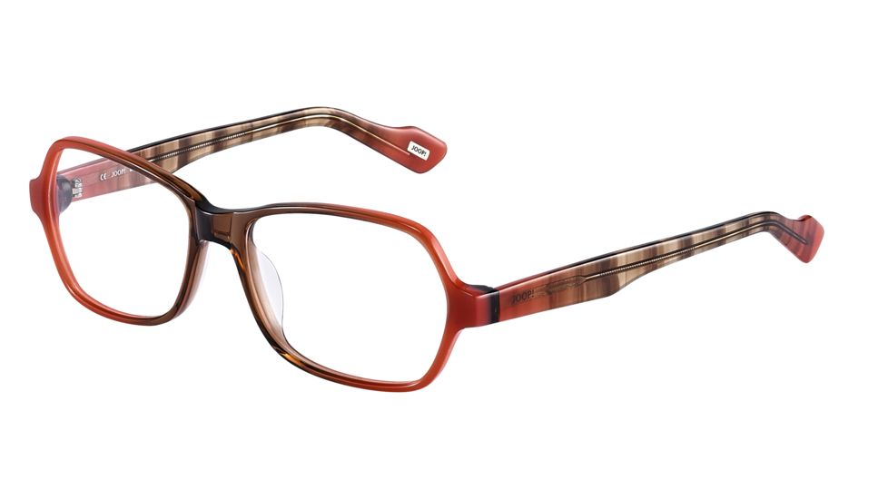 JOOP! 81082 Single Vision Prescription Eyeglasses - Red Frame and Clear Lens 81082-6640SV