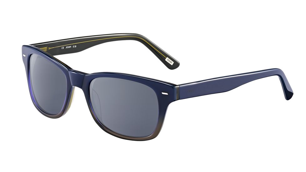 Joop! 87171 Bifocal Prescription Sunglasses, Blue Frame, Grey/Blue W/ Silver Mirror Lens-87171-6704BI