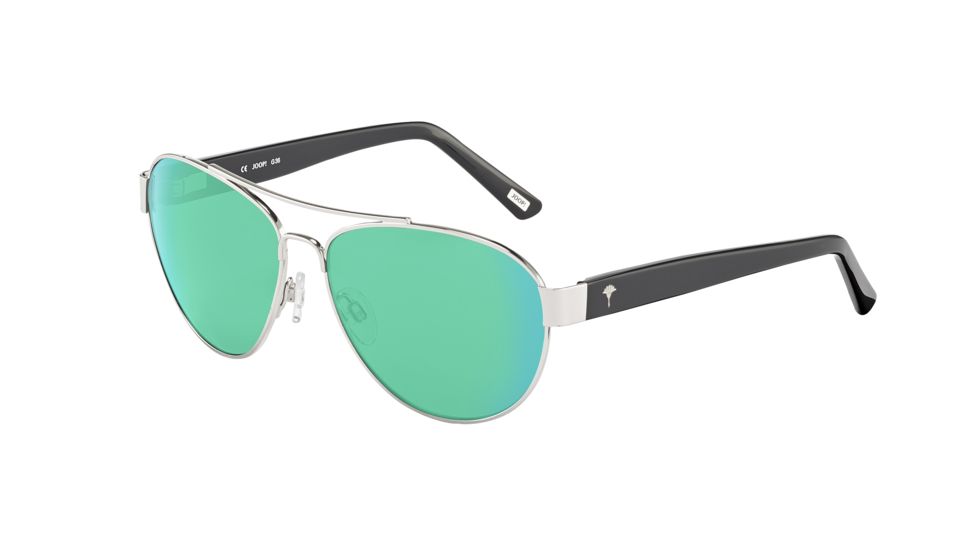 Joop! 87348 Progressive Prescription Sunglasses, Palladium Frame, Grey W/ Green Mirror Lens-87348-110PR