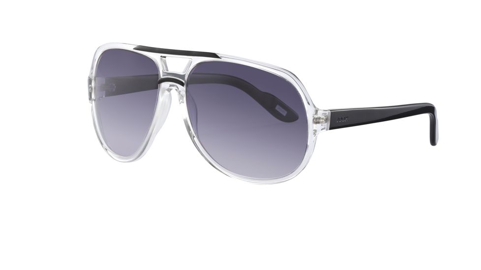 JOOP! 87143 Single Vision Prescription Sunglasses - Black Frame and Grey Blue Gradient Lens 87143-8738SV
