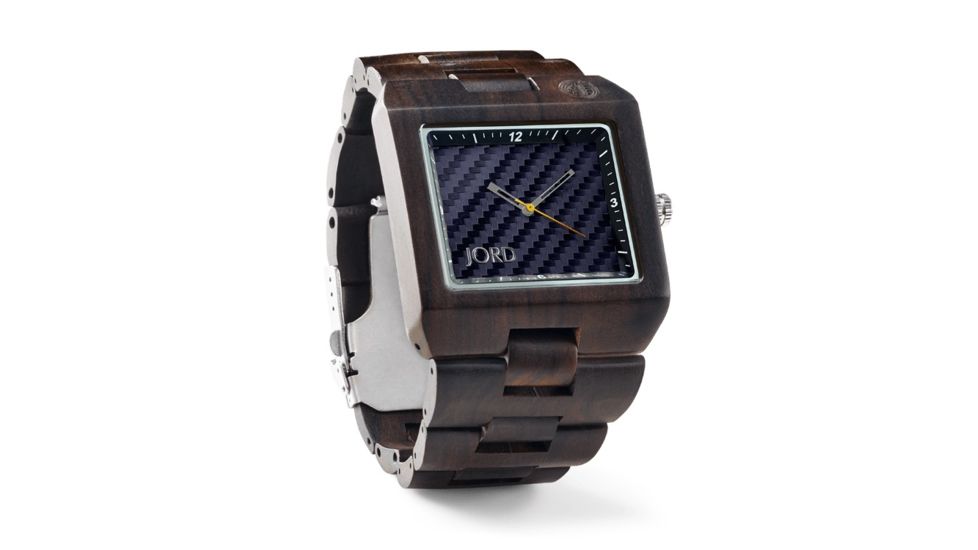 Jord Delmar Dark Sandalwood and Blue Carbon Fiber, Brown, Blue J016Q05M