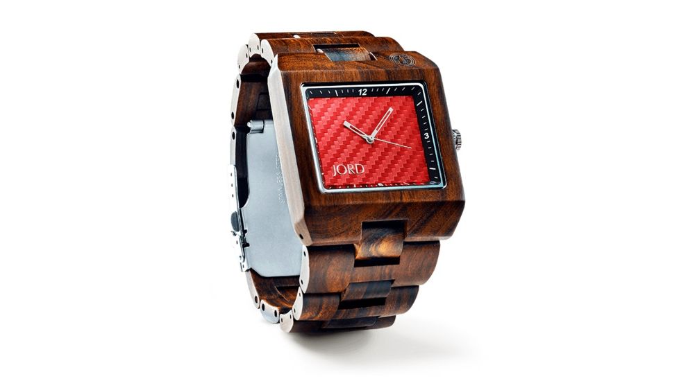 Jord Delmar Dark Sandalwood and Red Carbon Fiber, Brown, Red J016Q02M