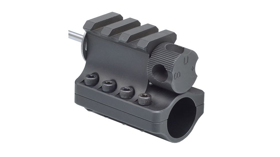 JP Enterprises .750 Adj. Gas Block With Step Valve And Mid-Length Gas Tube, Stainless Steel, Black, Black JPGS-6M