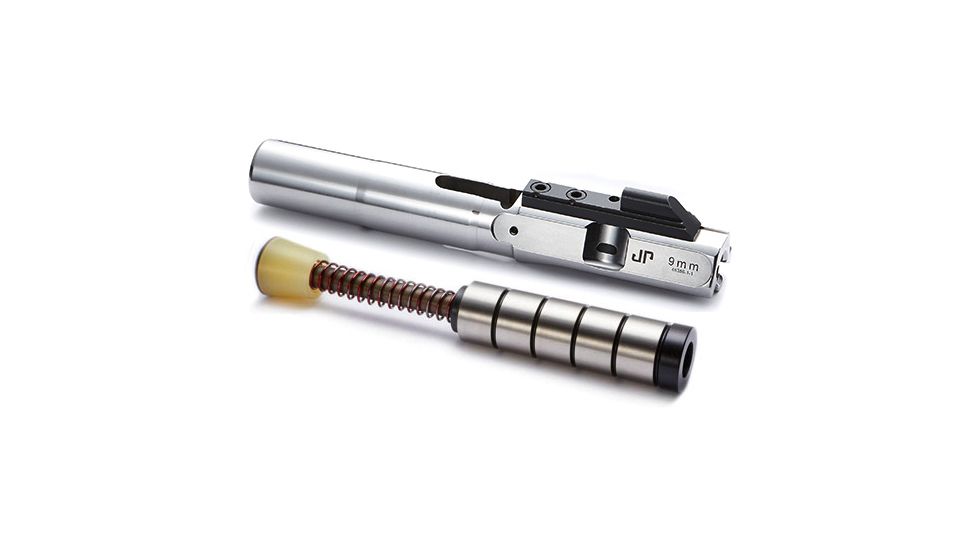 JP Enterprises EnhancedBolt Bolt Carrier Group BCG, 9mm, Polished SS Finish, Short Stroke SCS System JPSCS2-9SS-5 - 5 Steel Masses, Silver, JPBC-9SL-SP5SS