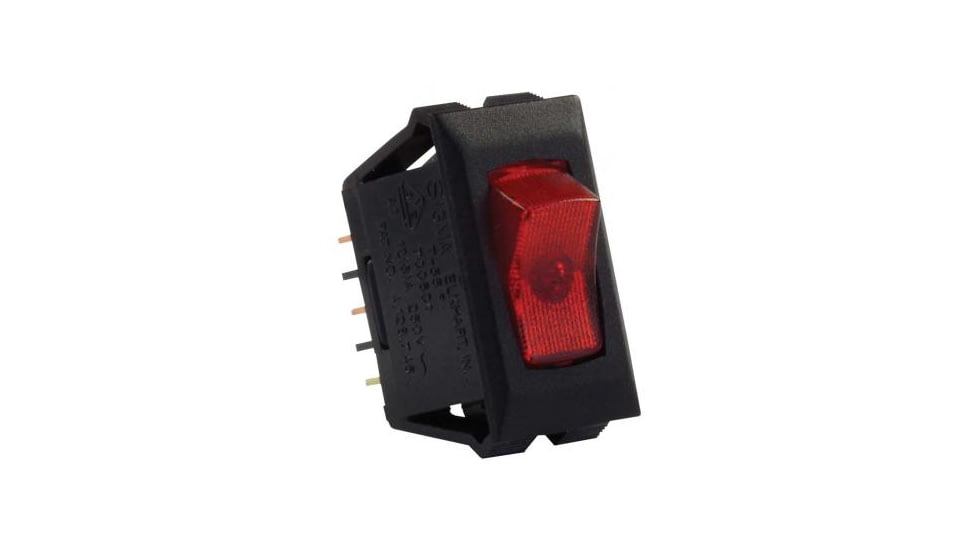 JR Products Illuminated 12V On/Off Switch /Black, Red, 12525