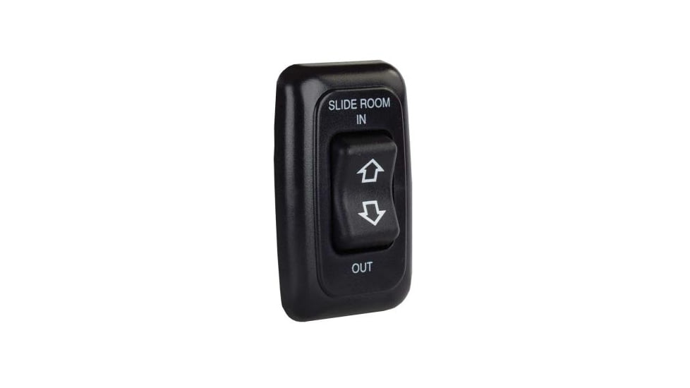 JR Products Slide-Out Switch With Bezel And Printed Text, Black, 12285