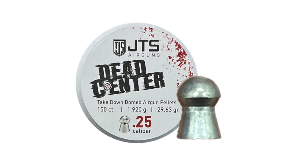 JTS Group Dead Center, .25 Caliber, 29.63 Grain Domed Tip Air Rifle Ammo, 150 Rounds, JAC114