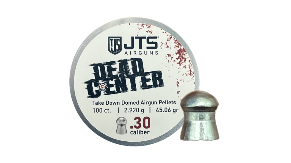 JTS Group Dead Center, .30 Caliber, 45.06 Grain Domed Tip Air Rifle Ammo, 100 Rounds, JAC117