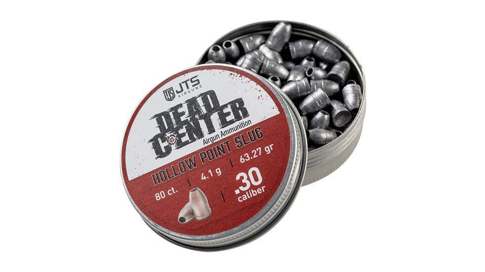 JTS Group Dead Center Precision .30 Caliber 63.27 Grain Hollow Point Slug Pellets, 80 Pack, JAC201