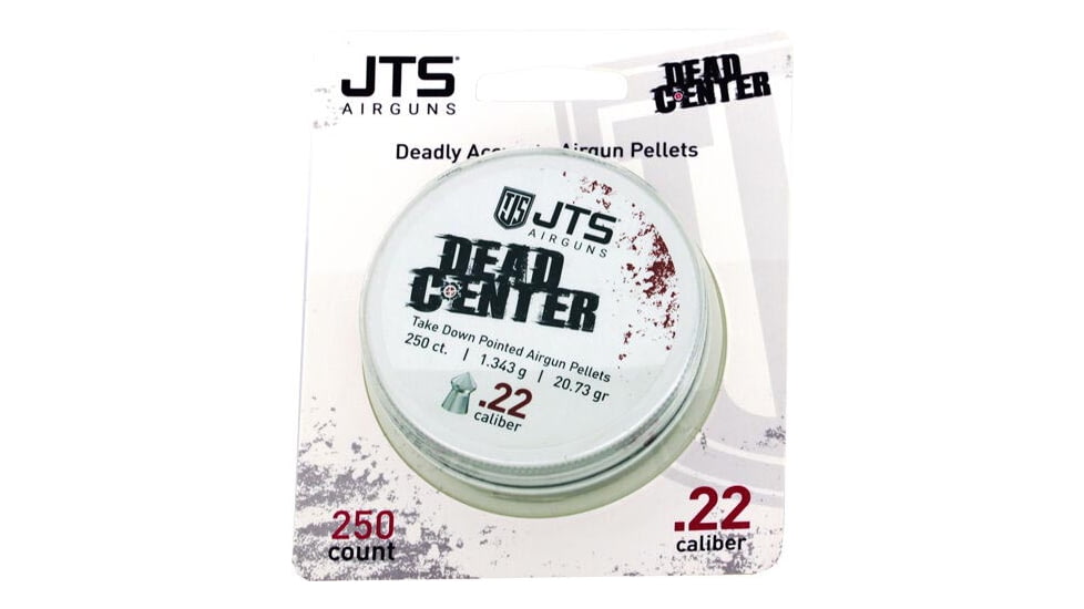 JTS Group Pellets Dead Center, .22 Caliber, Pointed 20.73 Grain, 250 Count, JAC123