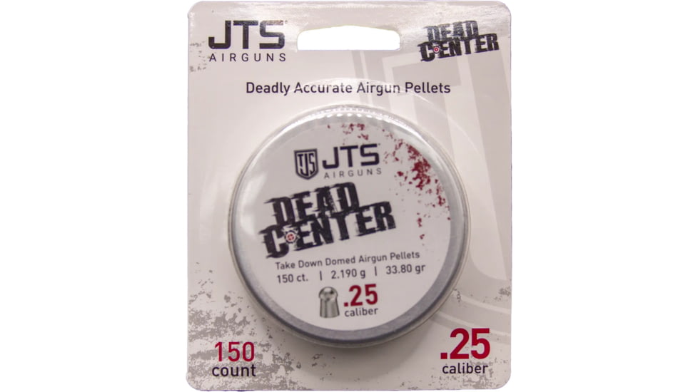 JTS Group Pellets Dead Center, .25 Caliber, Domed, 33.80 Grain, 150 Count, JAC127