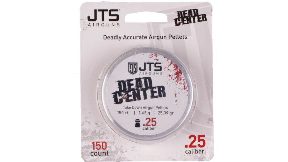JTS Group Pellets Dead Center, .25 Caliber, Domed, 25.39Grain, 150 Count, JAC103