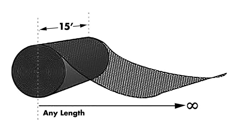 JUGS 15-ft. Wide Netting Sections, N.42 Twisted Knotted Polyethylene, Black, N7020