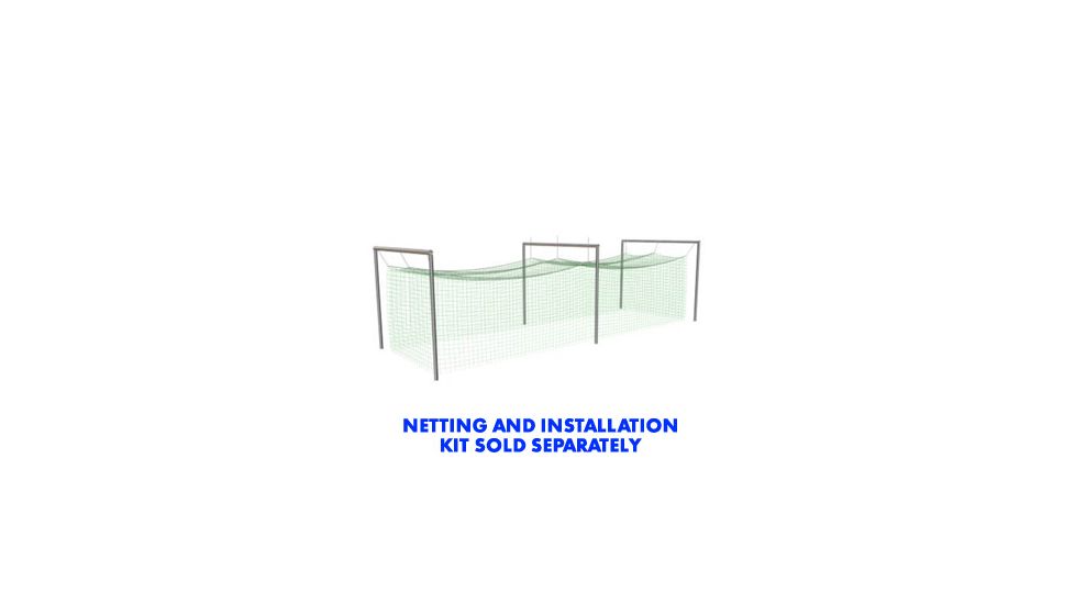 Jugs Sports Batting Cage Frame No. 10 - 59x16 x 12ft high - for No. 119, 191 Light-Med. Netting FRM290
