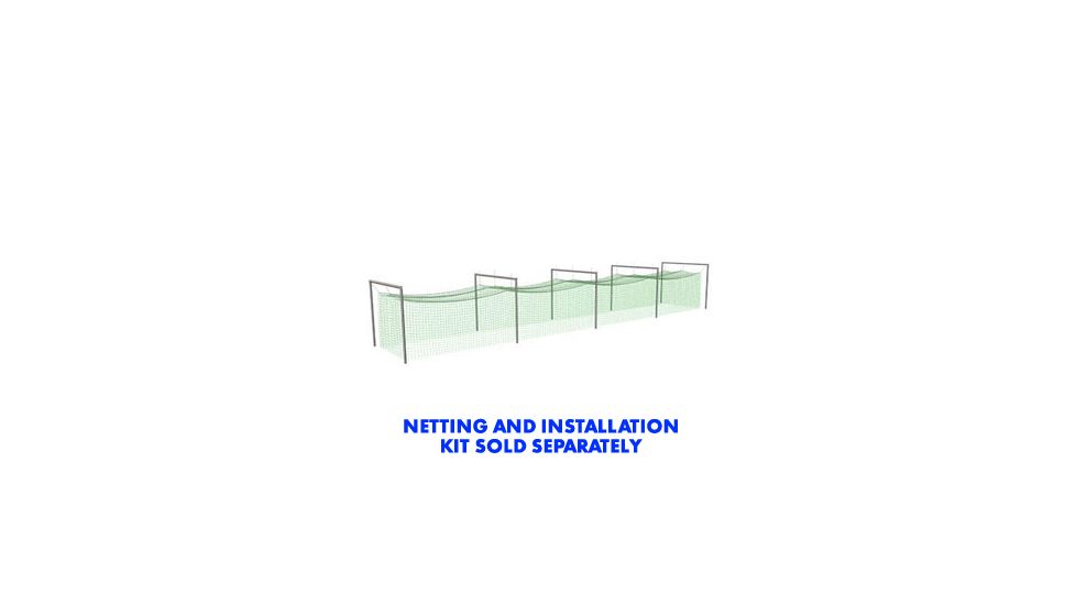 Jugs Sports Batting Cage Frame No. 5 - 74x18 x 16ft high - for No. 191, 381 Netting FRM505