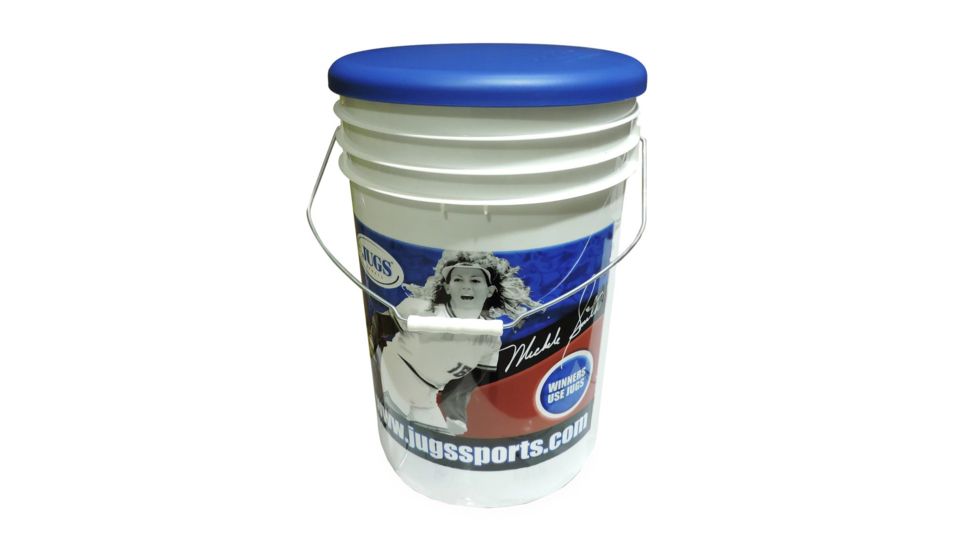 JUGS Bucket of Leatherlast Softballs - 2 Dozen, Yellow, B5260
