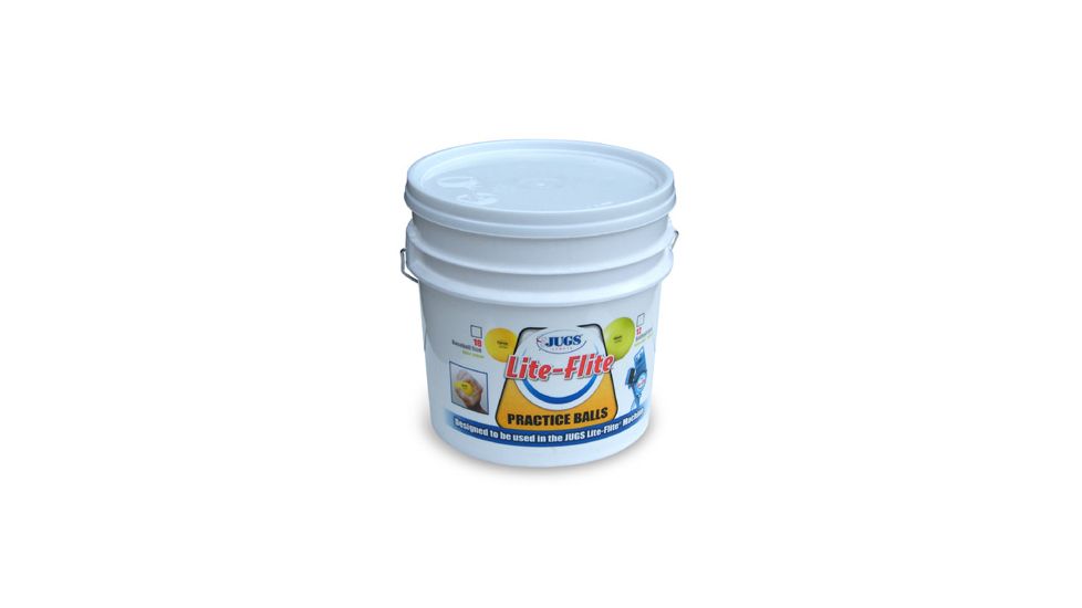 JUGS Lite-Flite Yellow Softballs, Bucket