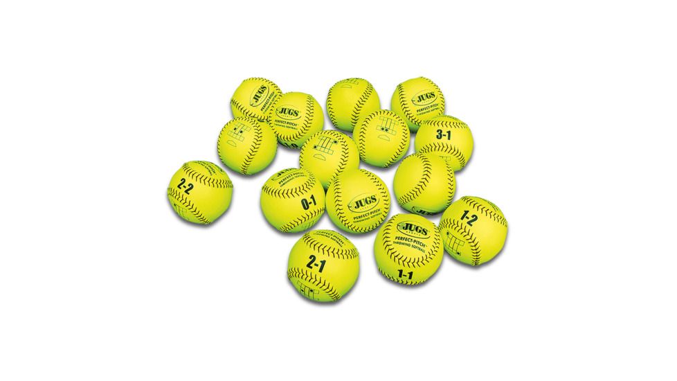 JUGS Perfect Pitch Softballs - 15 Balls, Marked, B5310