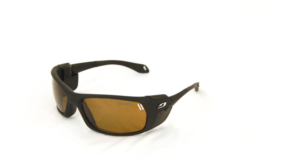 Julbo Bivouak Sunglasses with Camel Lenses, Matte Black/Black, Large, J383522US
