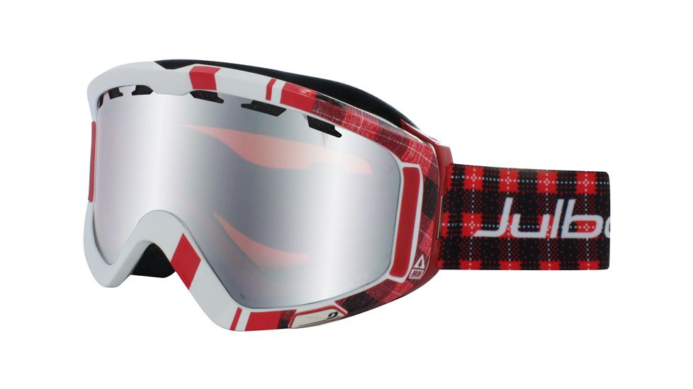 Julbo Down Rx Insert Goggles OTG - Jacquard Red Frame, Silver Flash/Orange tint lens 79612131