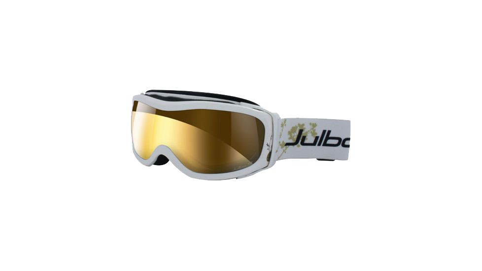 Julbo Eclipse Goggles, White/Gold Frame, Zebra Lens 70131111