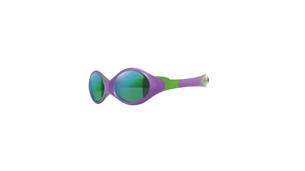 Julbo Looping 2 Kids Prescription Sunglasses + Cord with RX Single Vision Lenses for Babies 12-24 months, Frame Color Julbo Looping 2 Sunglasses - Purple/Lime