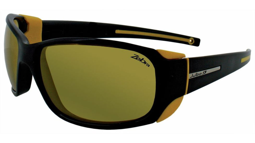 Julbo Montebianco Sunglasses, Matt Black/Yellow w/ Zebra Lenses 4153114